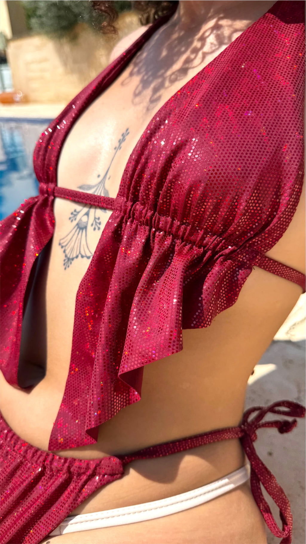 Genie Polewear - Sasha Set - Handmade Set Recycled Metallic Fire