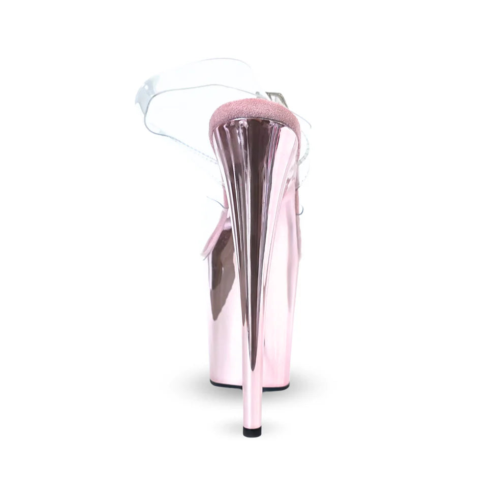 Jewel Heels - Chrome Baby Pink - 8 inch