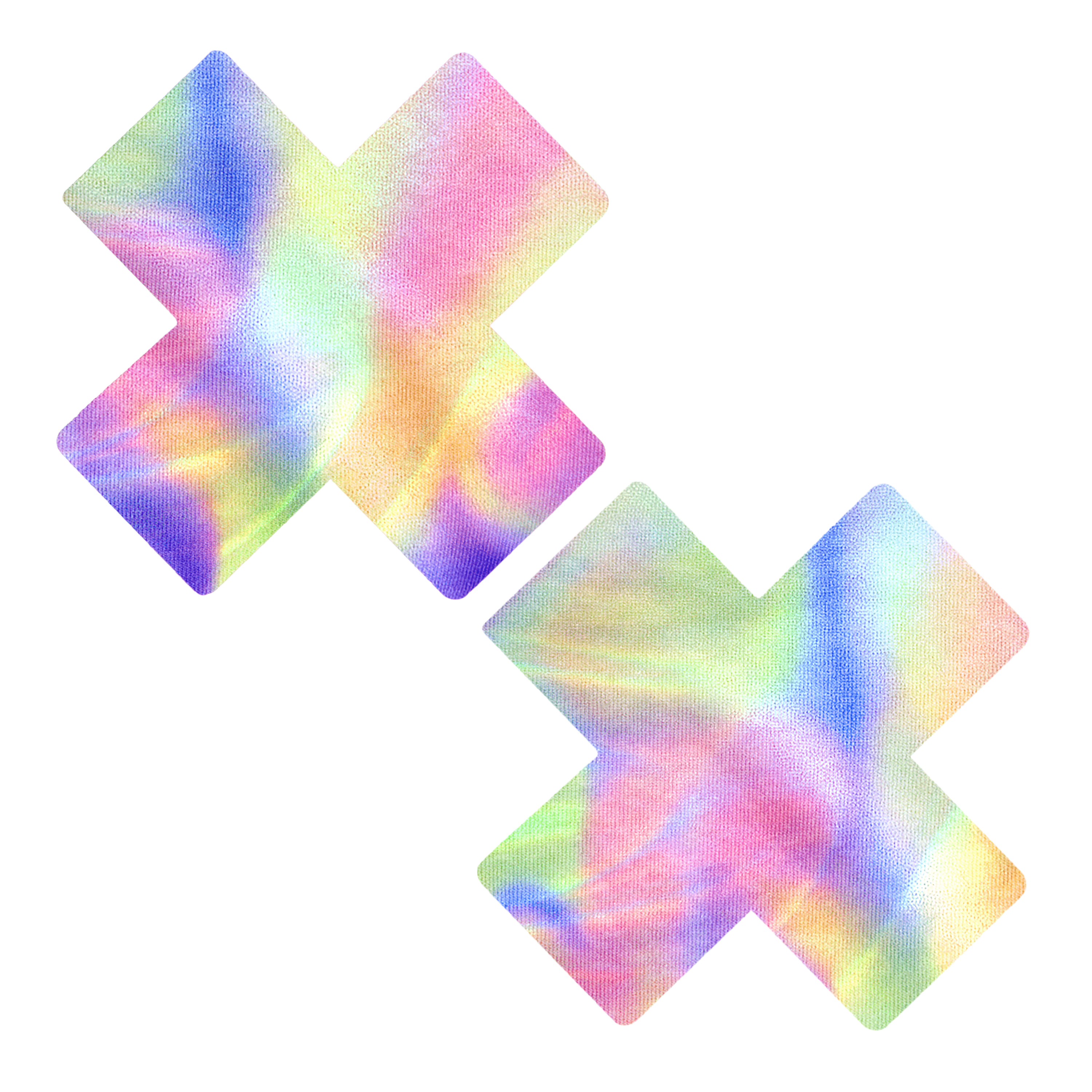 Neva Nude - Nippies en tissu J Valentine - Licorne Pâtisserie Tie Dye UV Iridescent X