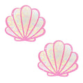 Neva Nude - Nippies Coquillage Sirène Scintillant Opale Lumière Noire Paillettes Rose Clair