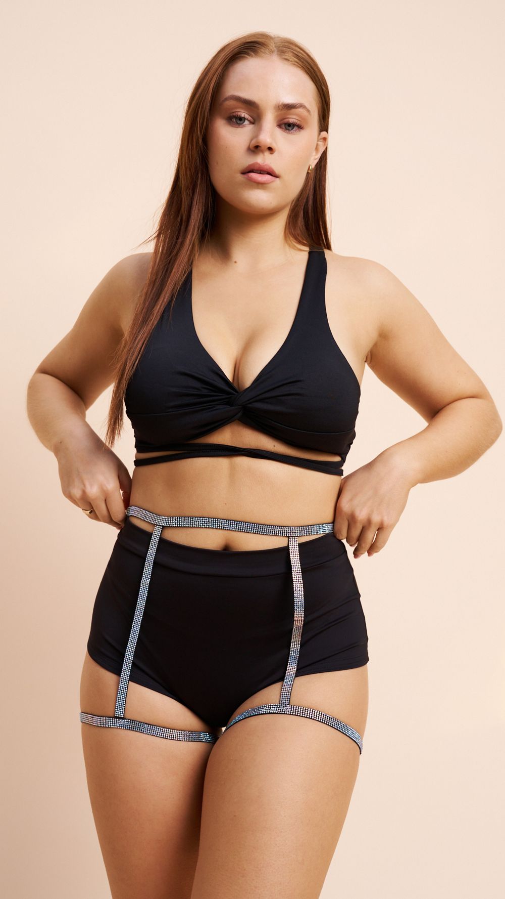 Lunalae - Luxe Diamante Garter Belt