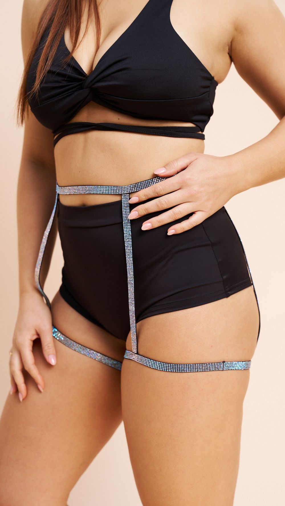 Lunalae - Luxe Diamante Garter Belt