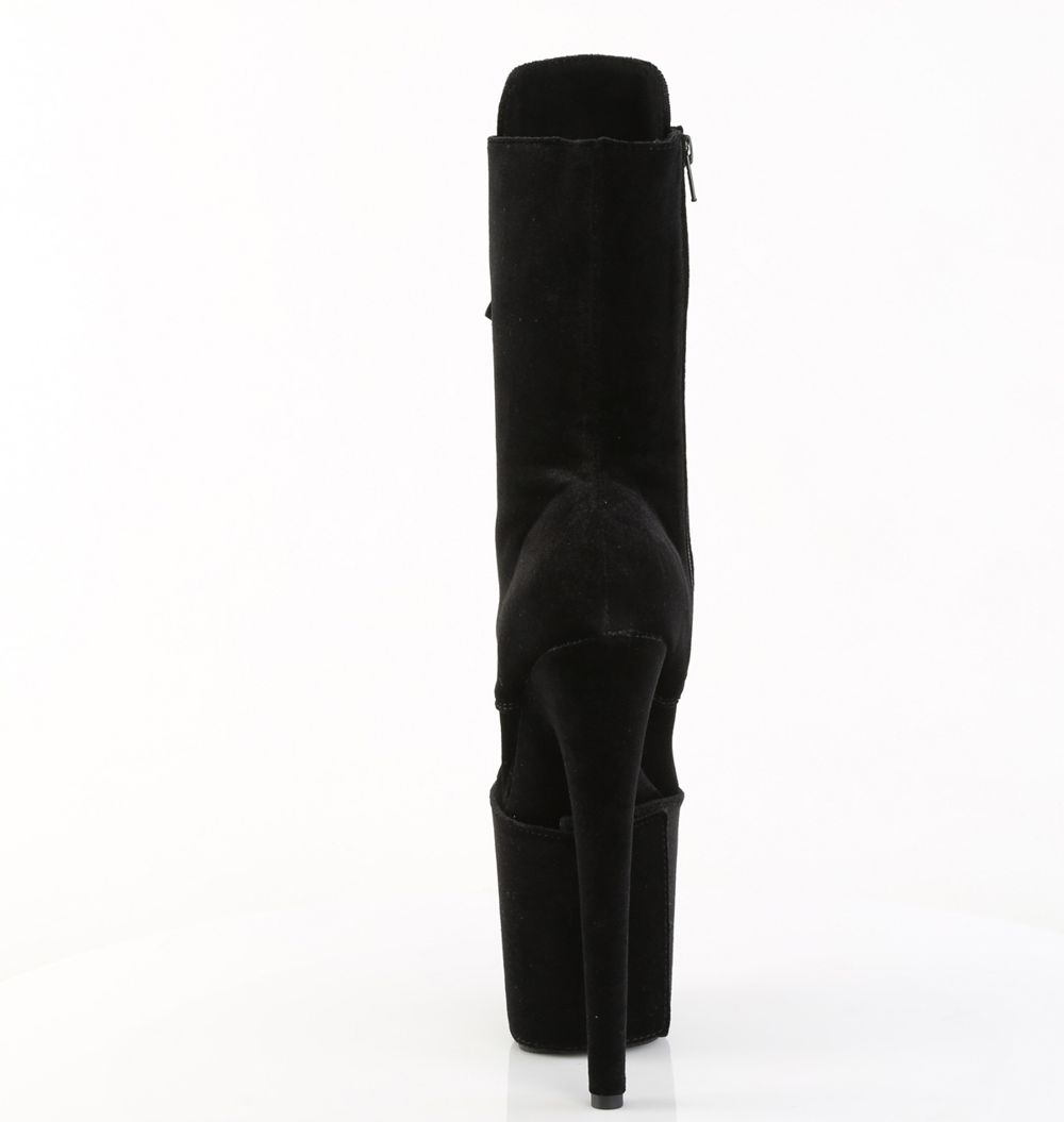 Pleaser – Flamingo 1045 – Black Velvet – 8inch