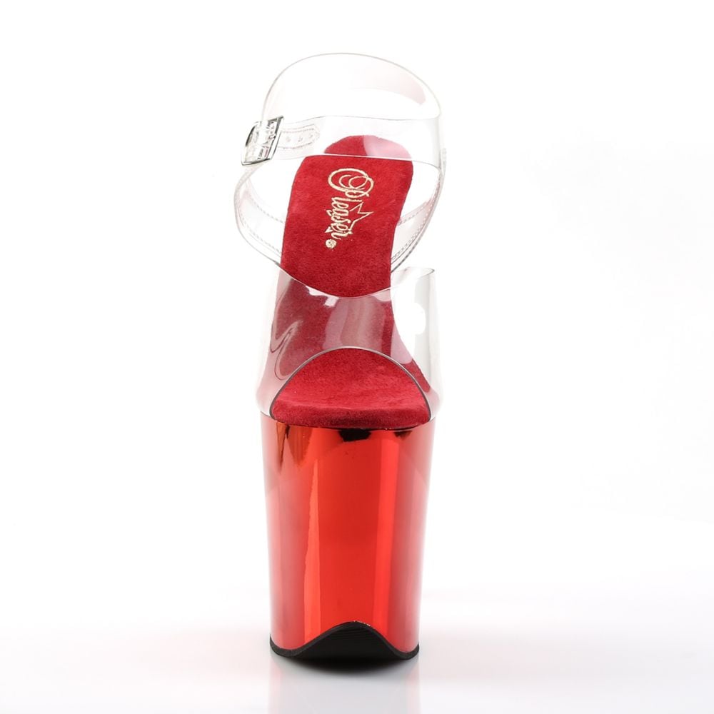Pleaser - Flamingo 808 - Red Chrome - 8inch