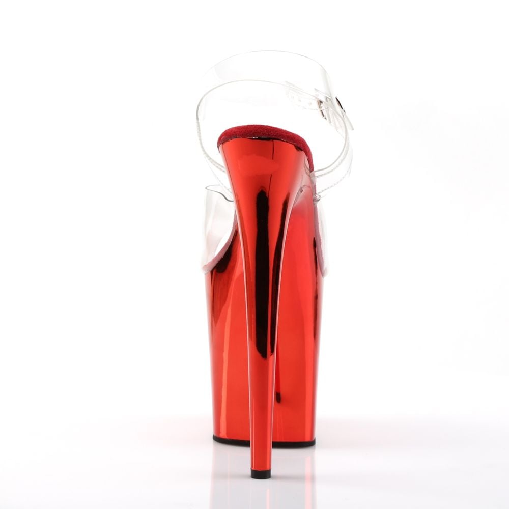 Pleaser - Flamingo 808 - Red Chrome - 8inch