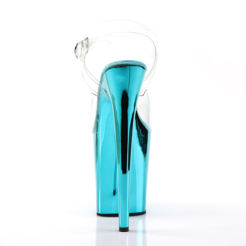 Pleaser - Flamingo 808 - Turquoise Chrome - 8inch
