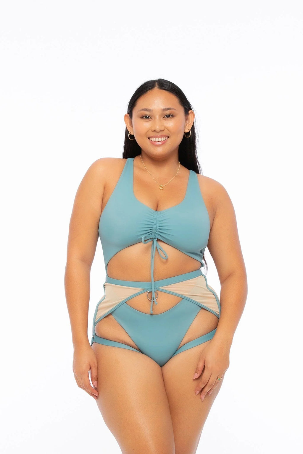 Nona Perkasa - Hotline Garter Belt Stone Blue