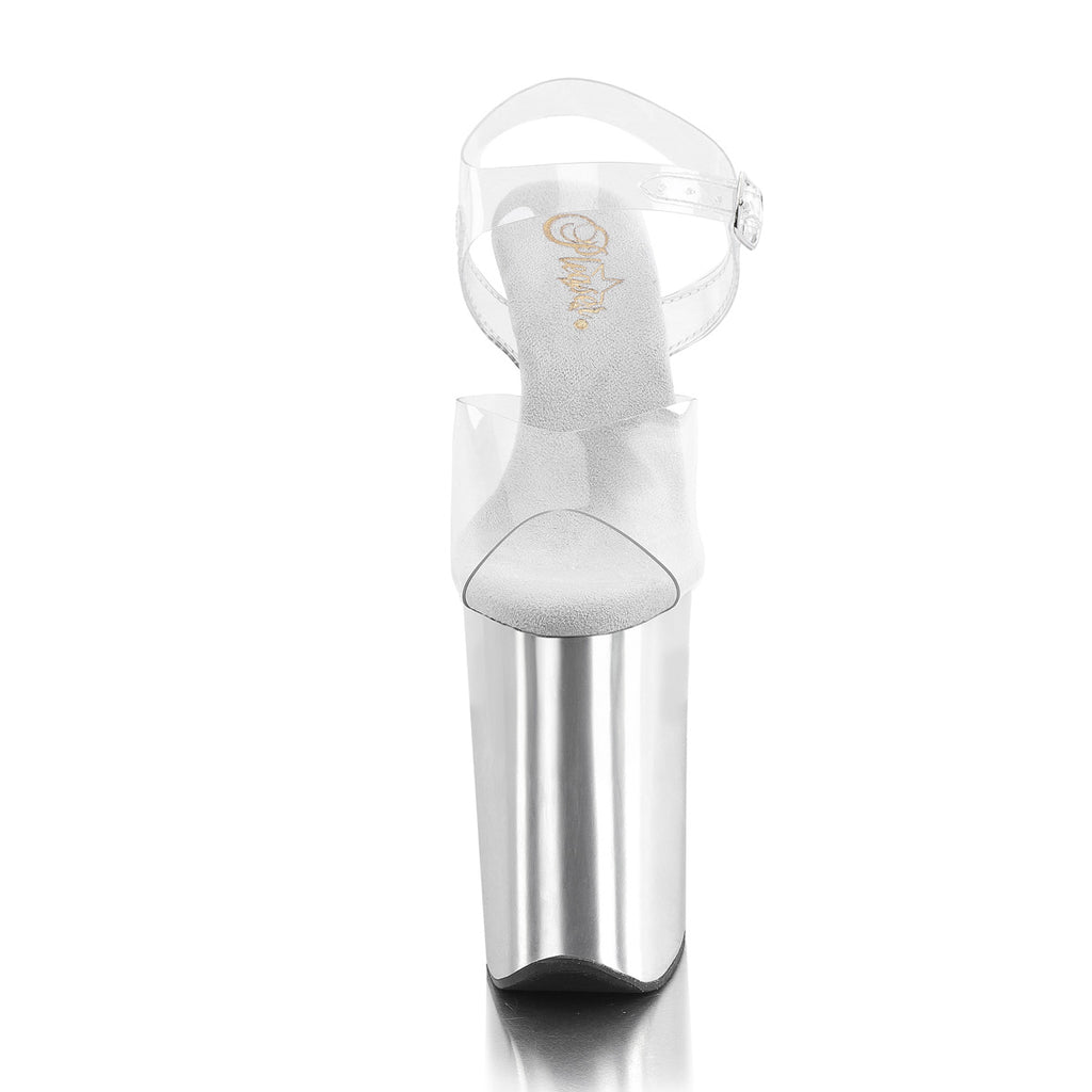 Pleaser - Infinity 908 - Silver Chrome - 9inch