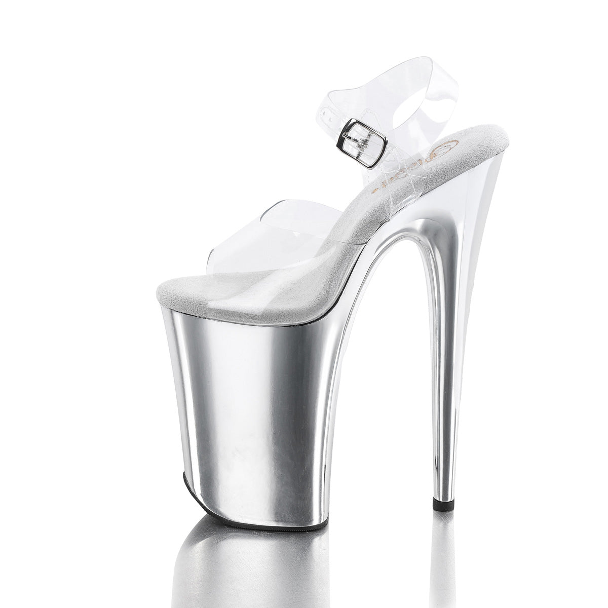 Pleaser - Infinity 908 - Silver Chrome - 9inch