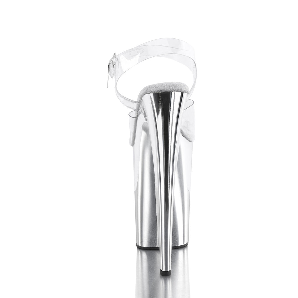 Pleaser - Infinity 908 - Silver Chrome - 9inch