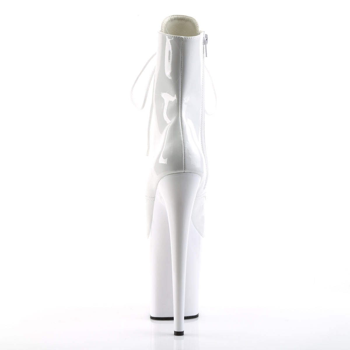 Pleaser - Flamingo 1021 - Open Toe White - 8 inch