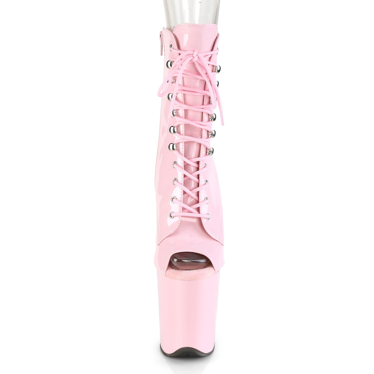 Pleaser - Flamingo 1021 - Open Toe Baby Pink - 8 inch