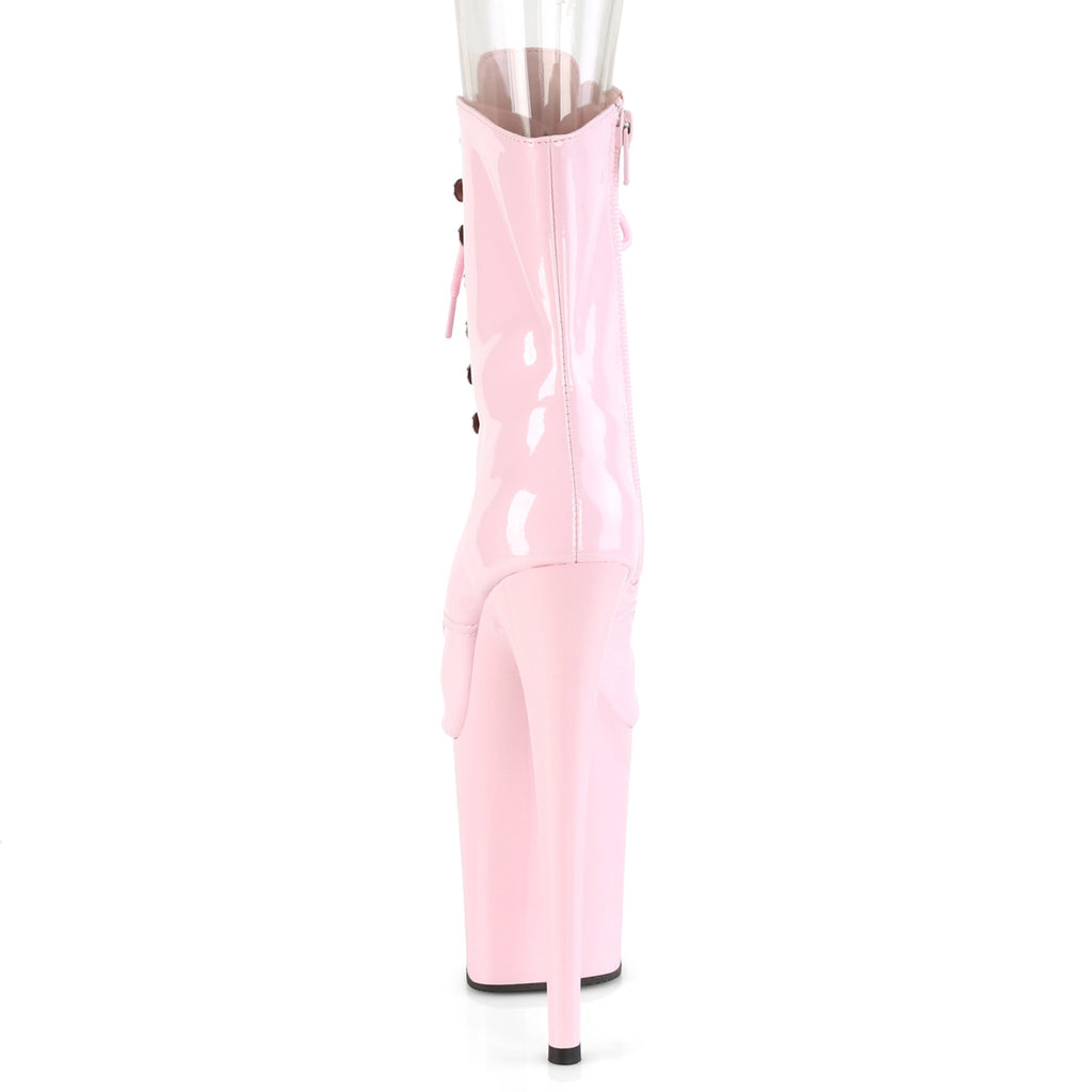 Pleaser - Flamingo 1021 - Open Toe Baby Pink - 8 inch