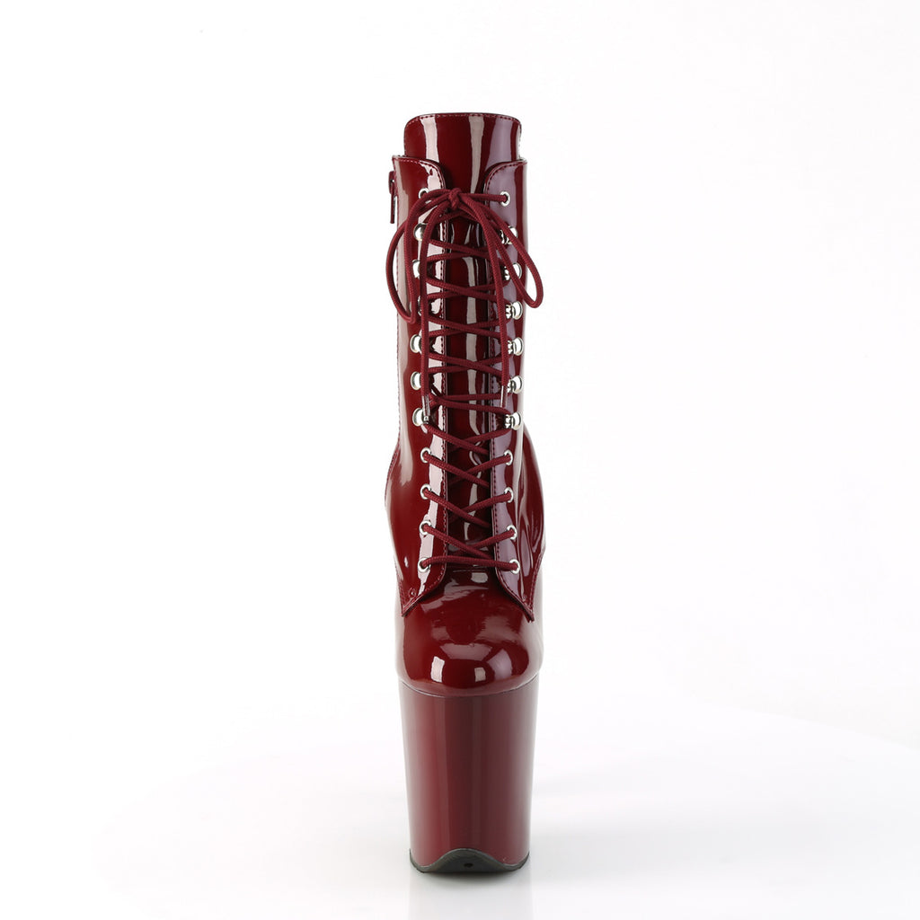Pleaser - Flamingo 1020 - Burgundy - 8 inch