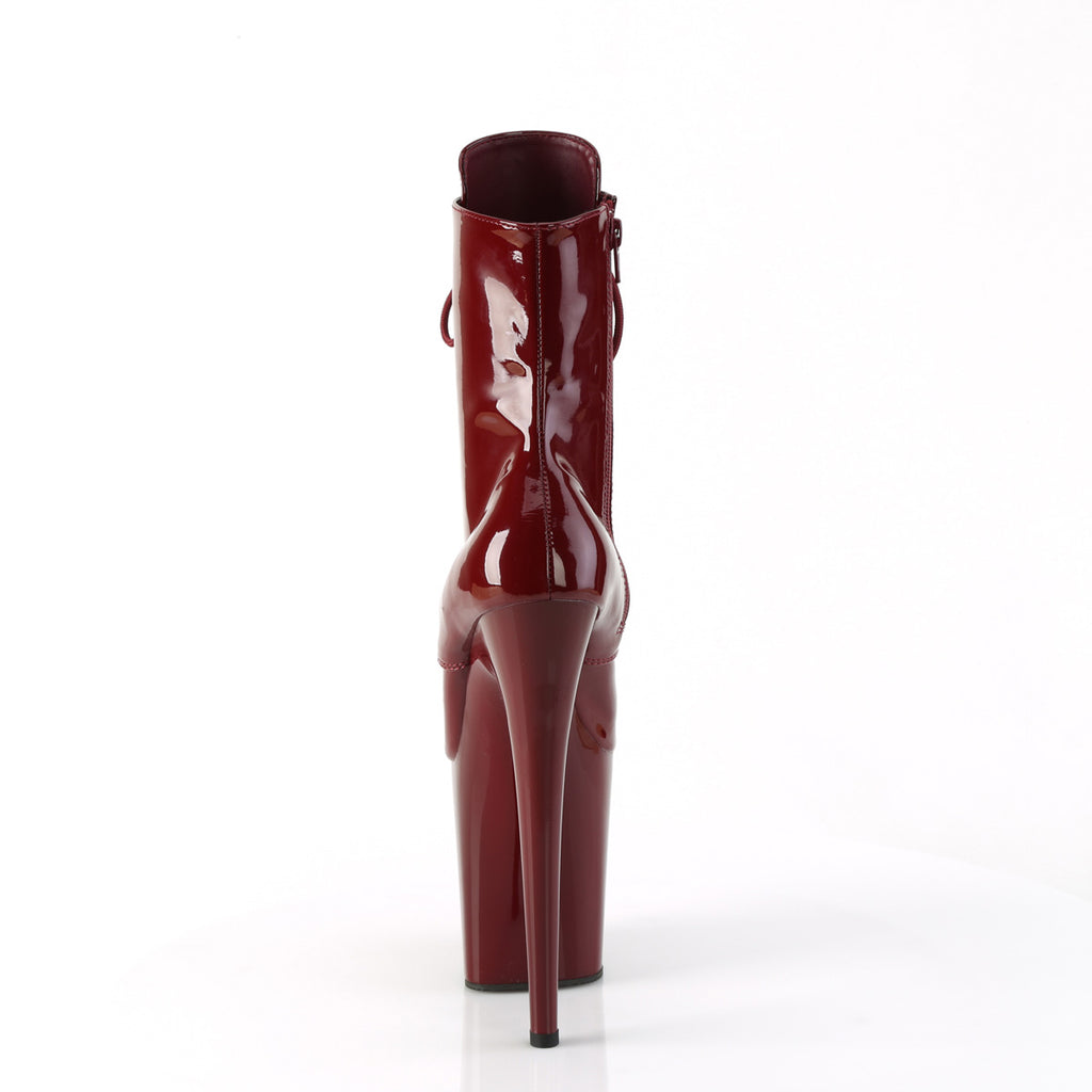 Pleaser - Flamingo 1020 - Burgundy - 8 inch