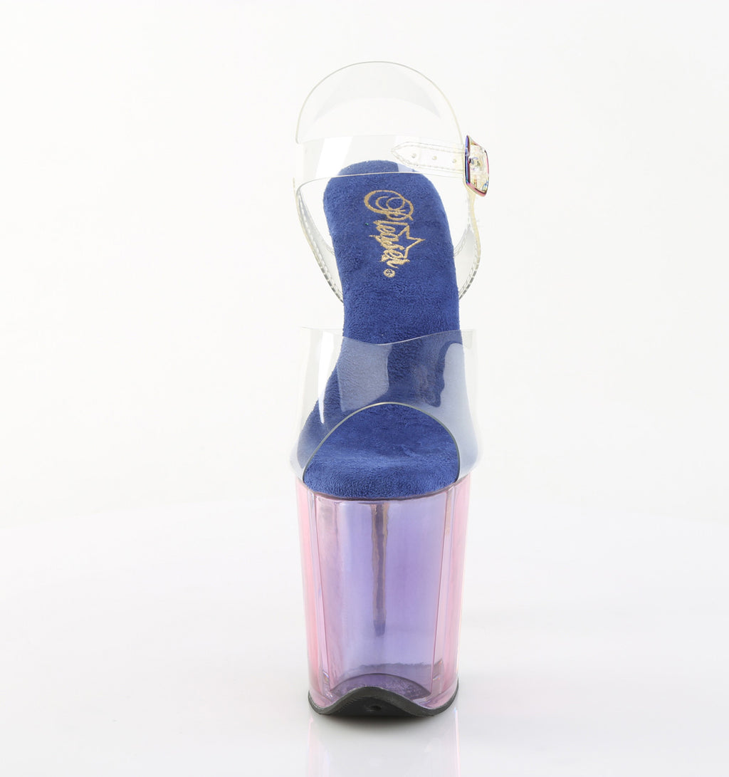 Pleaser - Flamingo 808HT - Blue Multi Tinted - 8 inch