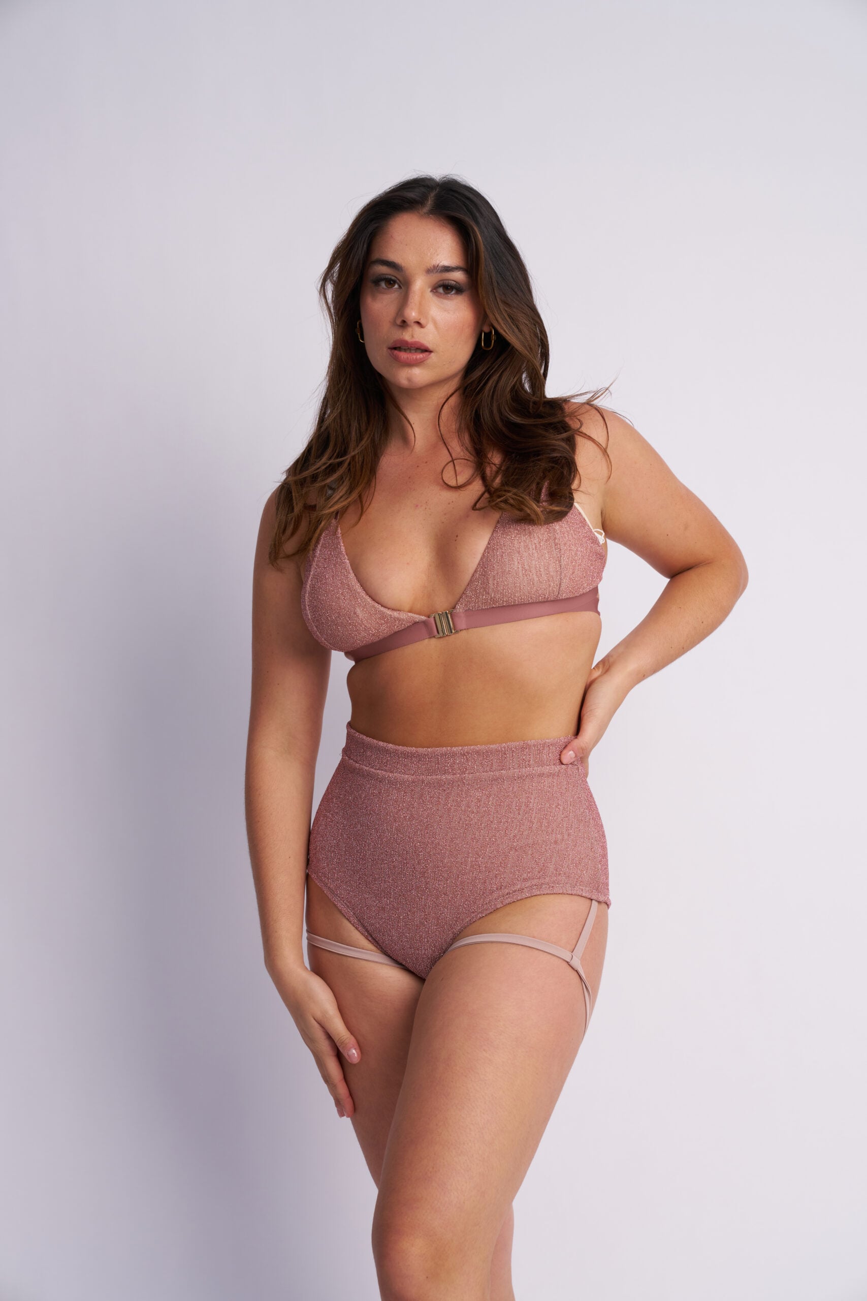 Lunalae -Follow Me Bra - Rose Gold Lurex