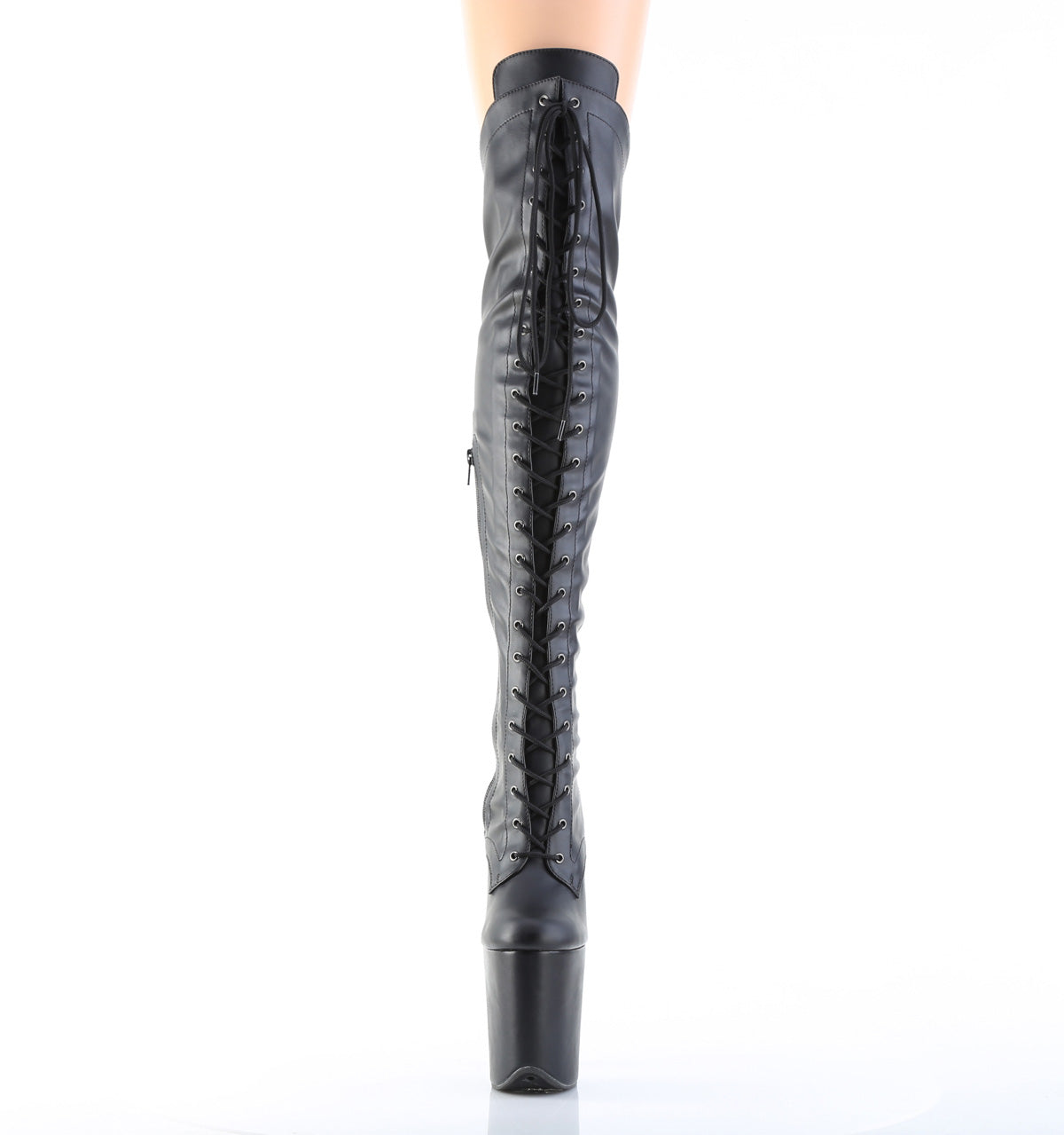 Pleaser - Flamingo 3014 - Black Mat - Faux Leather - 8inch