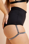 Lunalae - Lure You High Waist Diamante Garter Short