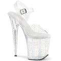 Pleaser - Flamingo 808 MMG - Mini Iridescent Glitter - 8 inch