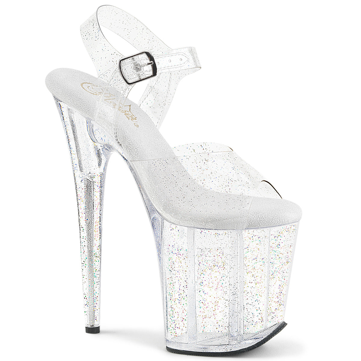 Pleaser - Flamingo 808 MMG - Mini Iridescent Glitter - 8 inch