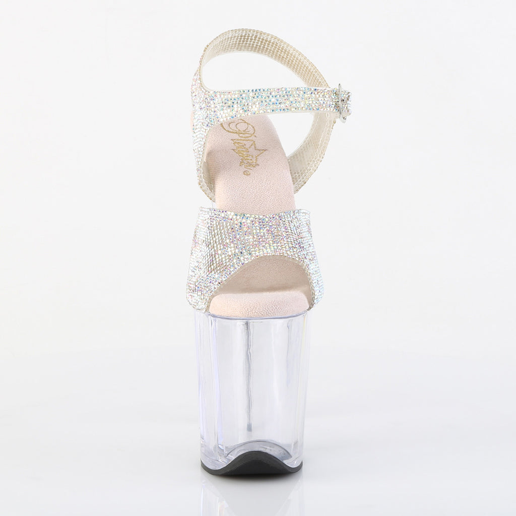 Pleaser - Flamingo 808N - Jelly Rhinestone Fully - 8 inch