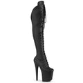 Pleaser - Flamingo 3014 - Black Mat - Faux Leather - 8inch