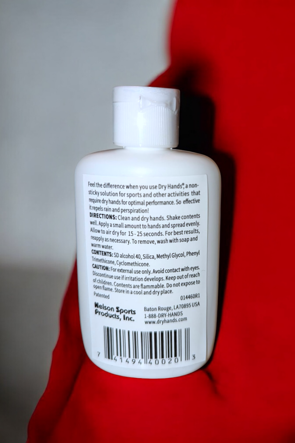 Bouteille de Dry Hands originale pour une accroche et une poigne qui ne glisse pas