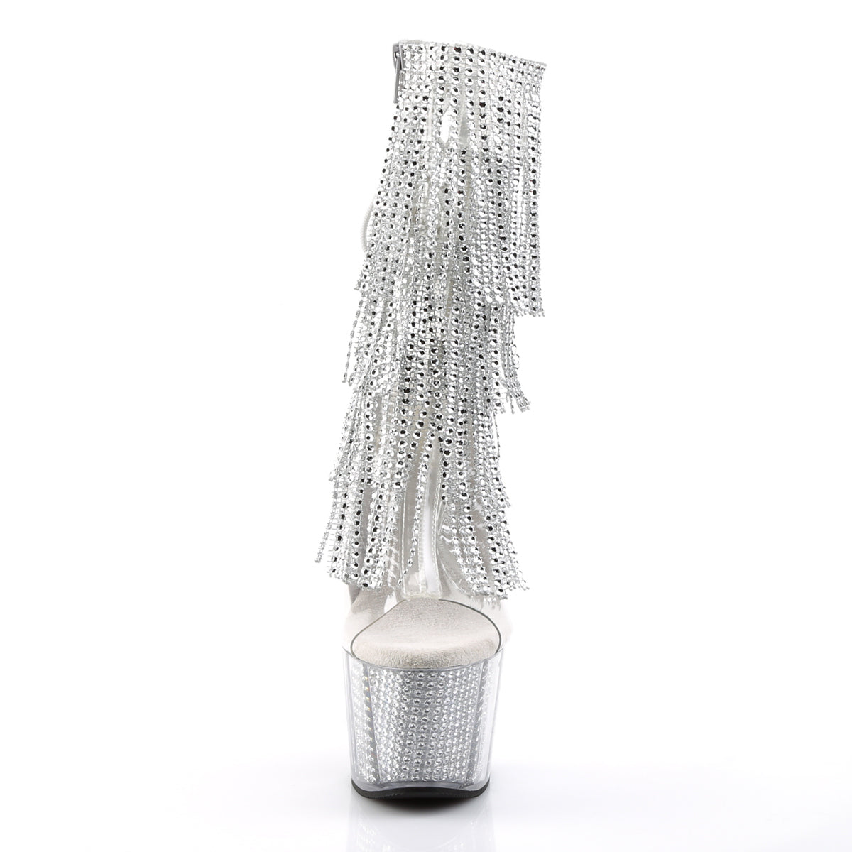 Pleaser - Adore 1017SRS - Clear-Silver Rhinestones - 7 inch