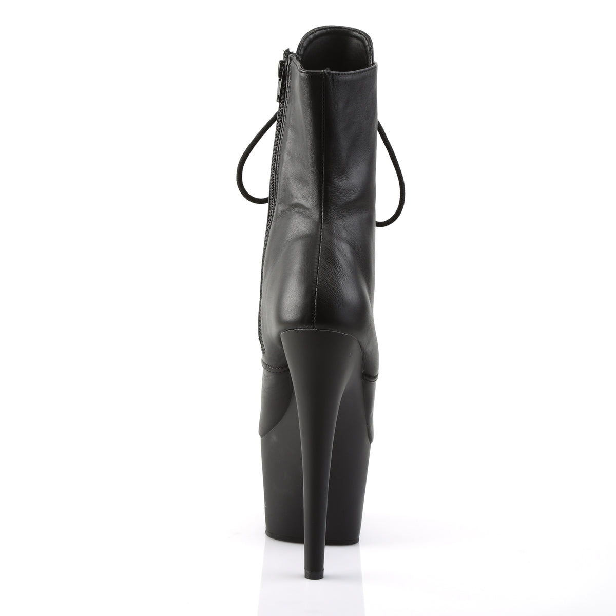 Pleaser - Adore 1020 - Black Leather - 7 inch