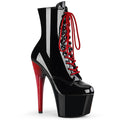 Pleaser - Adore 1020 - Black Red - 7 inch