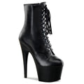 Pleaser - Adore 1020 - Black Leather - 7 inch