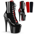 Pleaser - Adore 1020FH - Black&Red - 7 inch