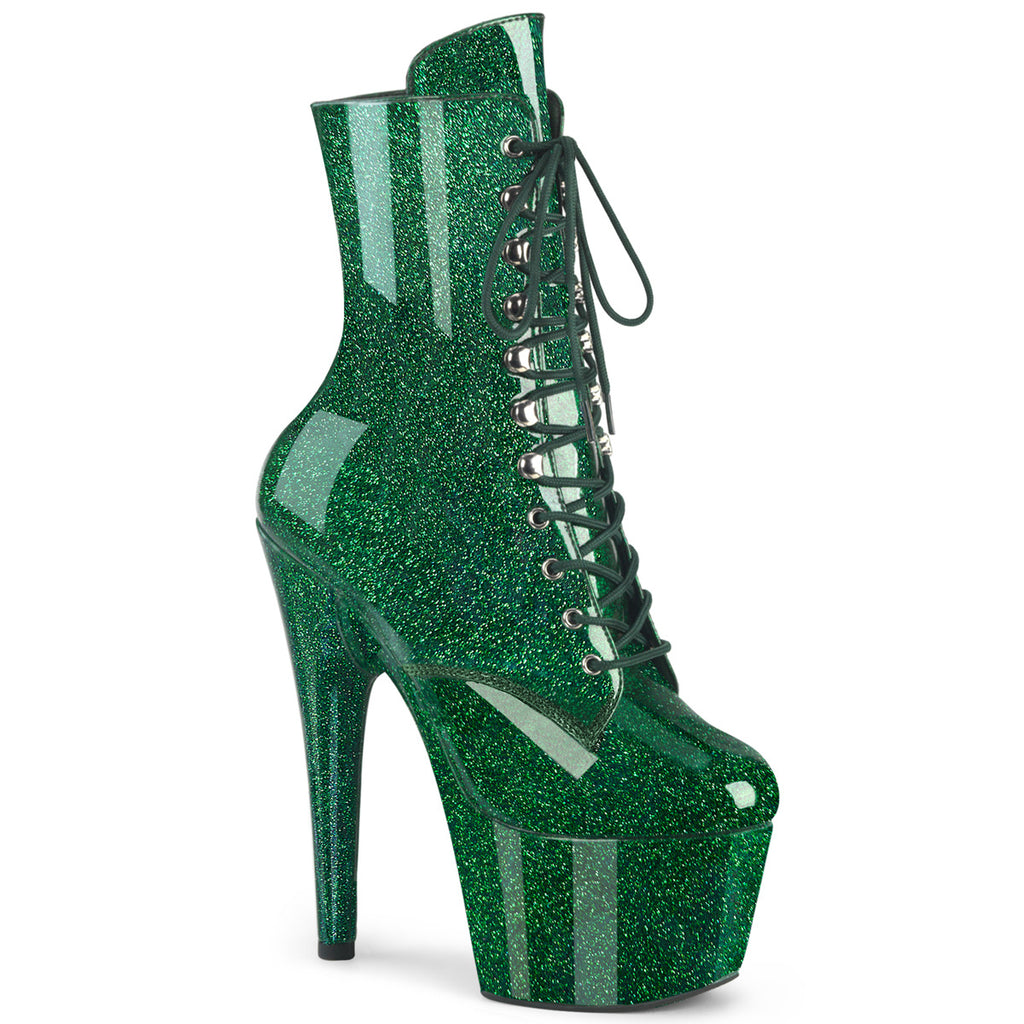 Pleaser - Adore 1020GP - Emerald Green Glitter - 7 inch