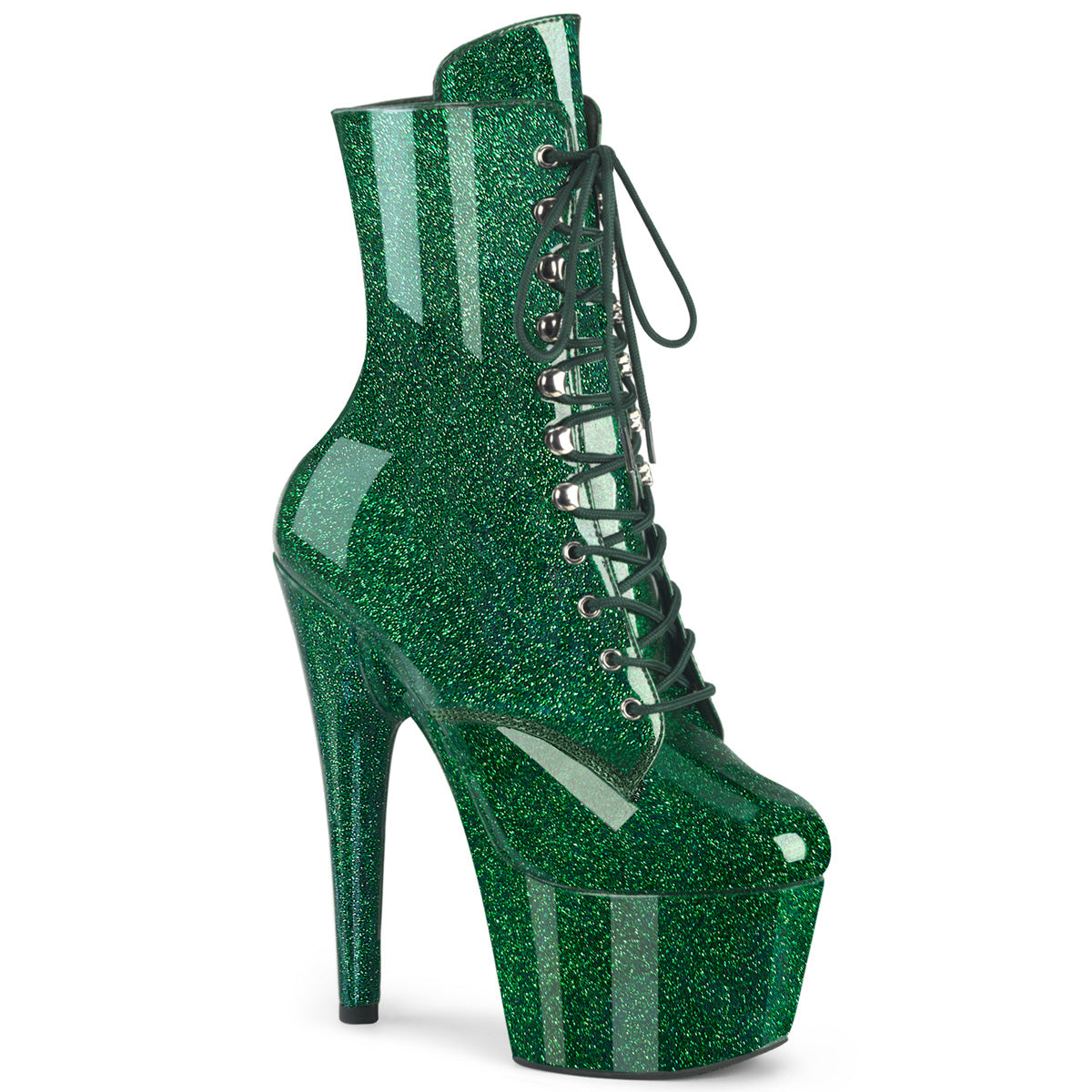 Pleaser - Adore 1020GP - Emerald Green Glitter - 7 inch