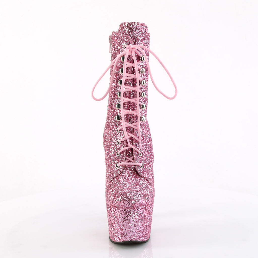 Pleaser - Adore 1020GWR - Baby Pink Glitter - 7 inch