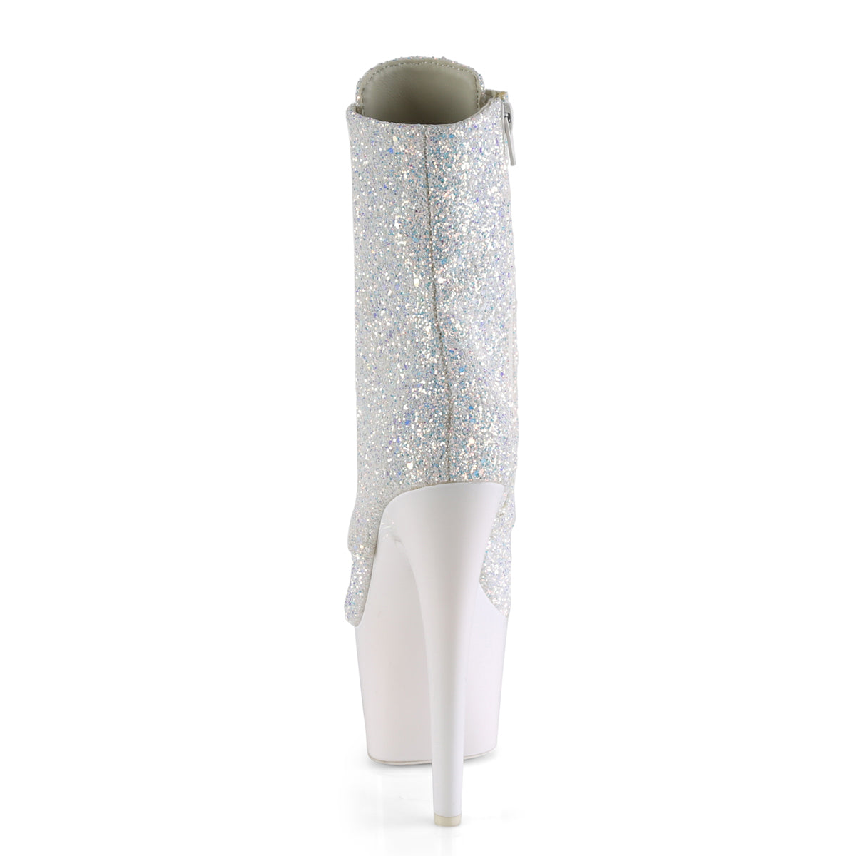 Pleaser - Adore 1020LG - Neon White Multi Glitter - 7 inch
