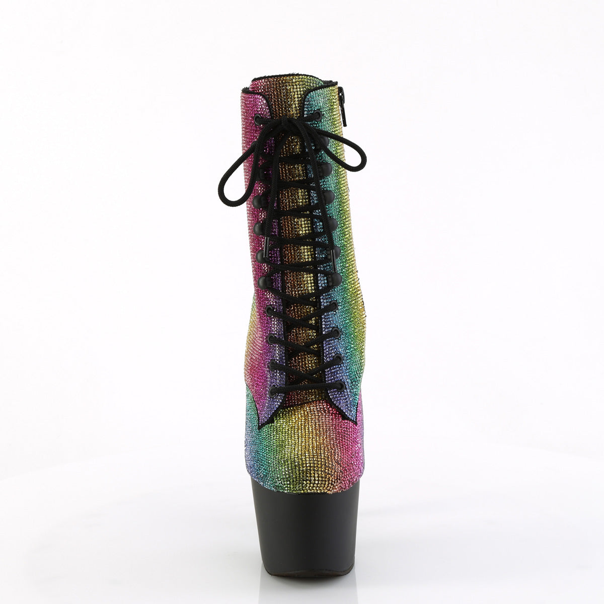 Pleaser - Adore 1020RS - Rainbow Rhinestones - 7 inch