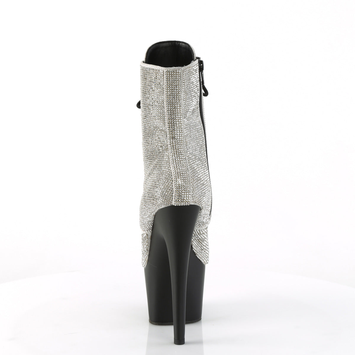 Pleaser - Adore 1020RS - Silver Rhinestones - 7 inch