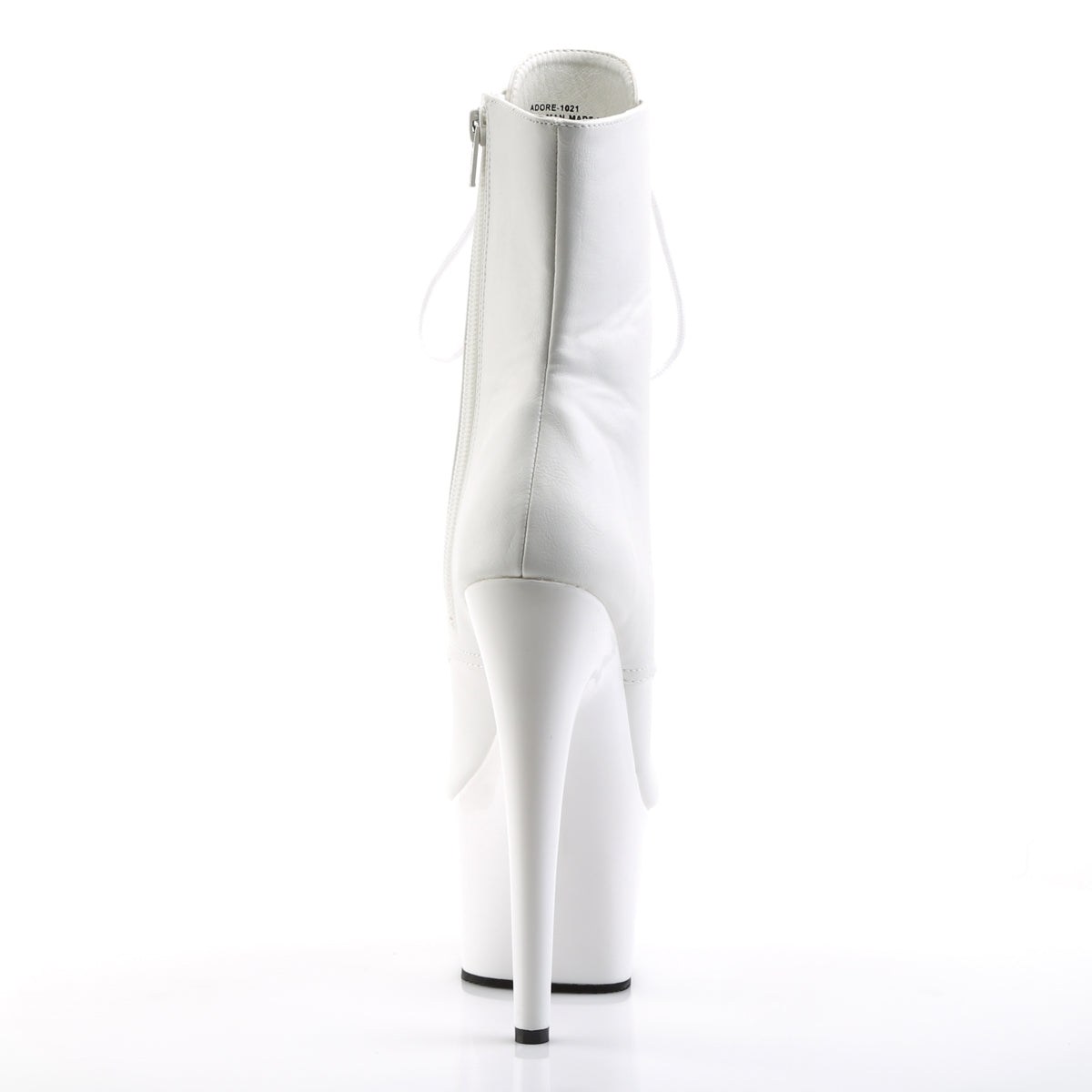 Pleaser - Adore 1021 - White Faux Leather - 7 inch