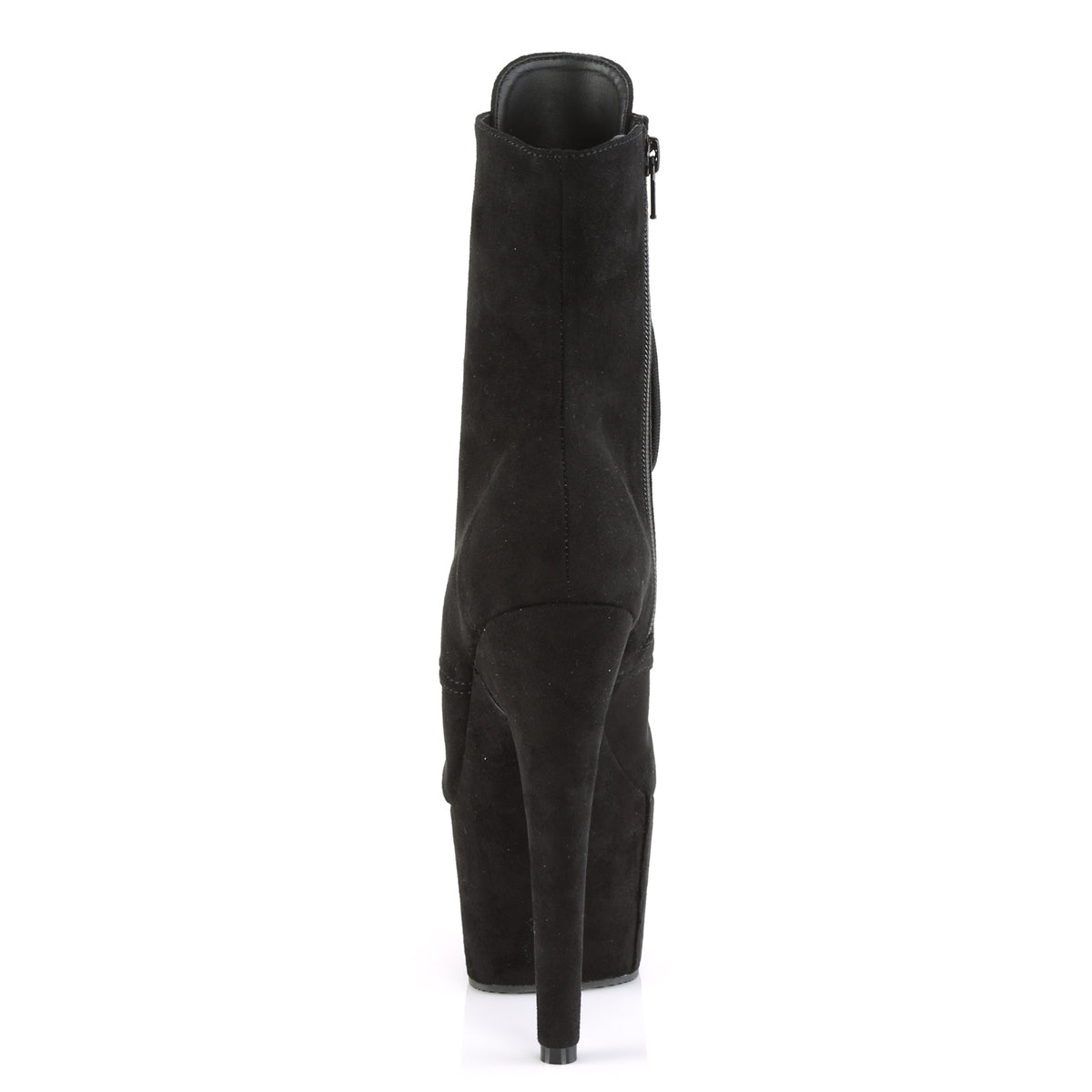 Pleaser - Adore 1021FS - Black Faux Suede - 7 inch