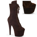 Pleaser - Adore 1045VEL - Brown Velvet - 7 inch