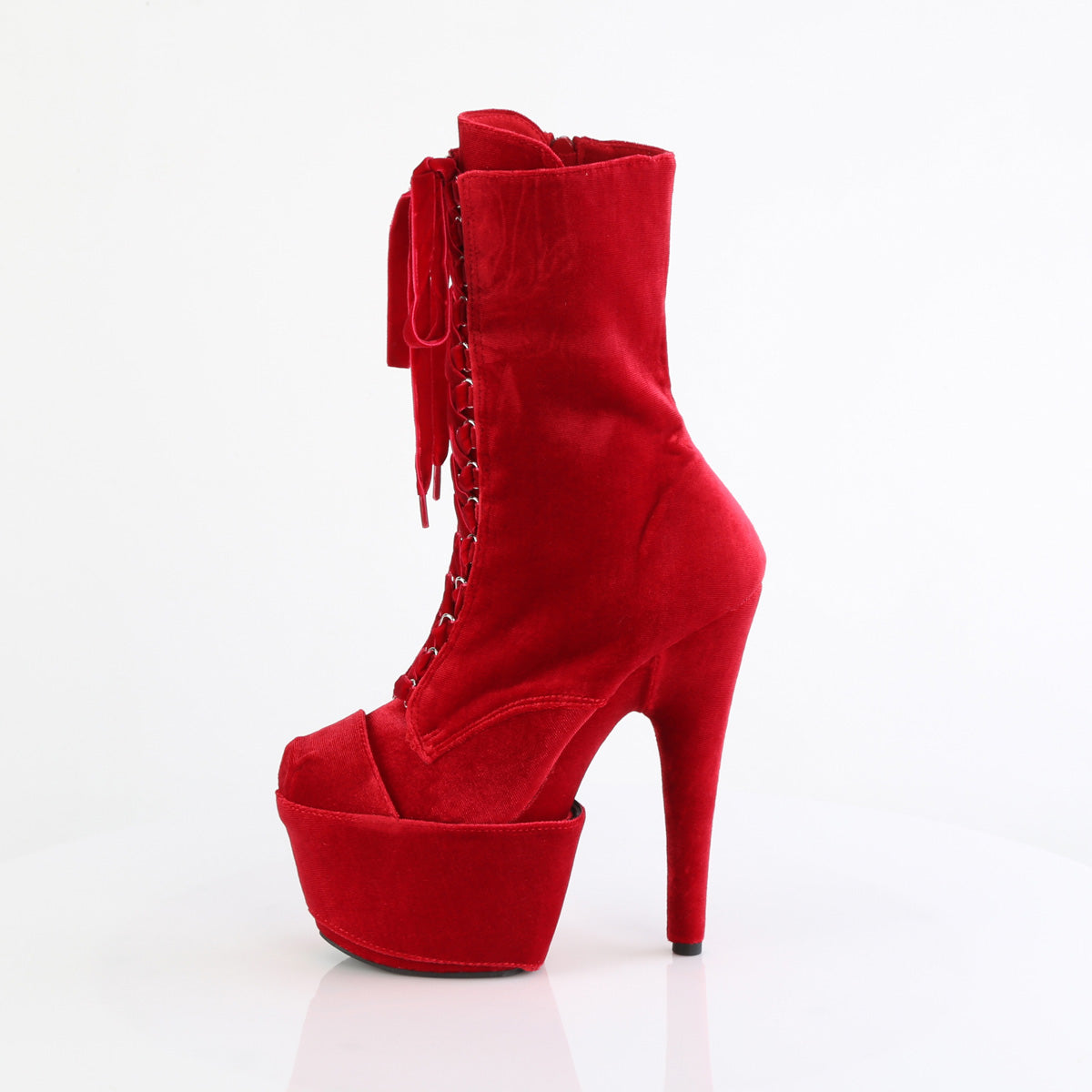 Pleaser - Adore 1045VEL - Red Velvet - 7 inch