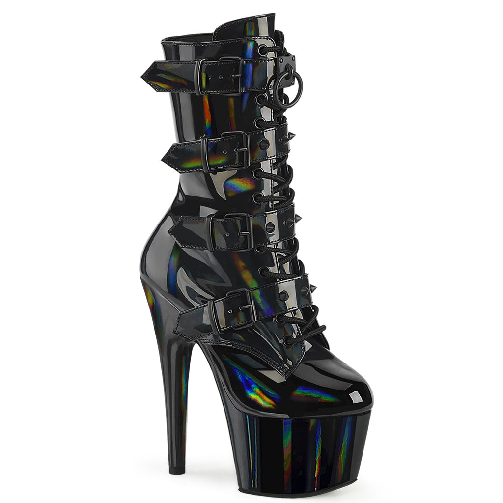 Pleaser - Adore 1046 - Black Holographique - 7 inch