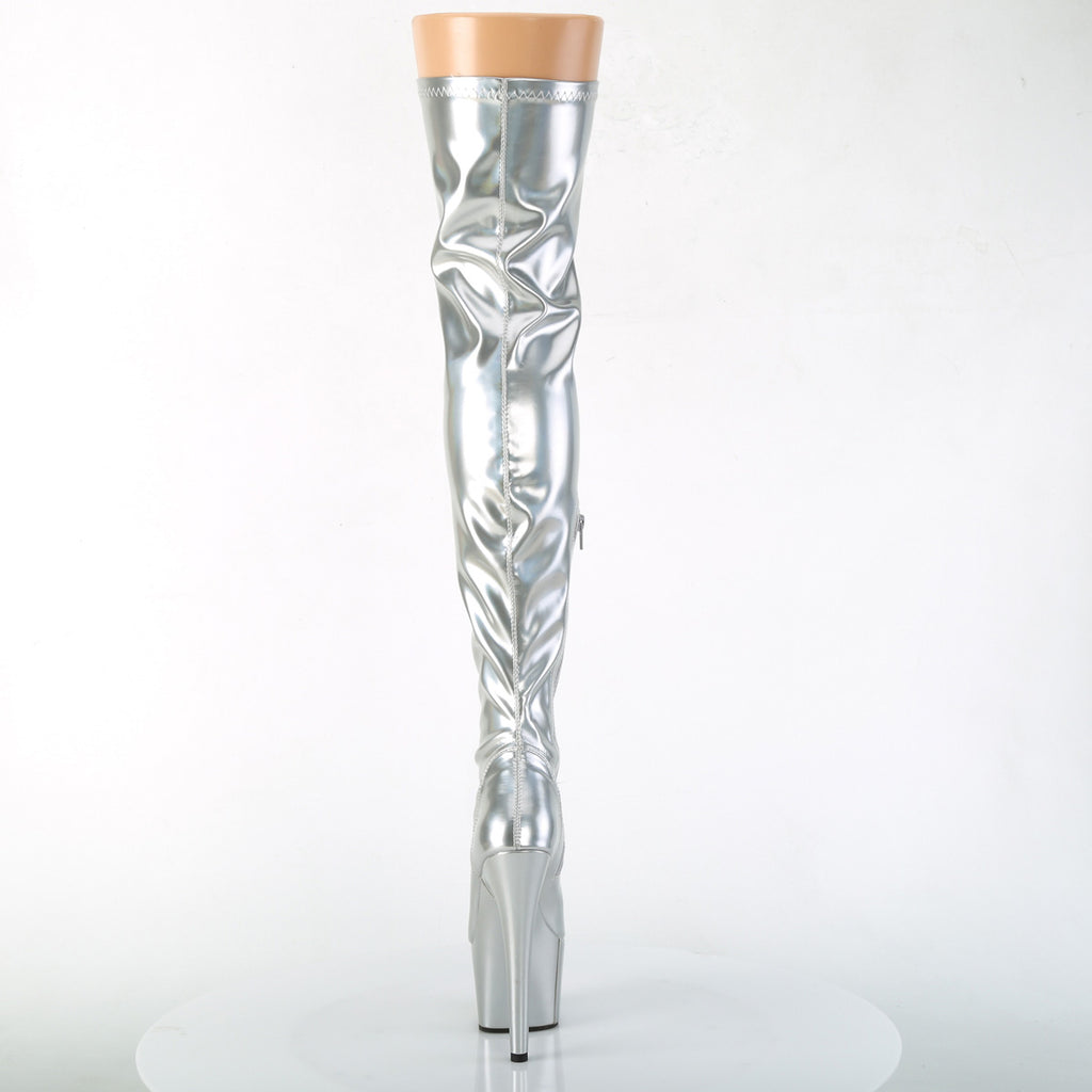 Pleaser - Adore 3000HWR - Silver . Holographique - 7 inch