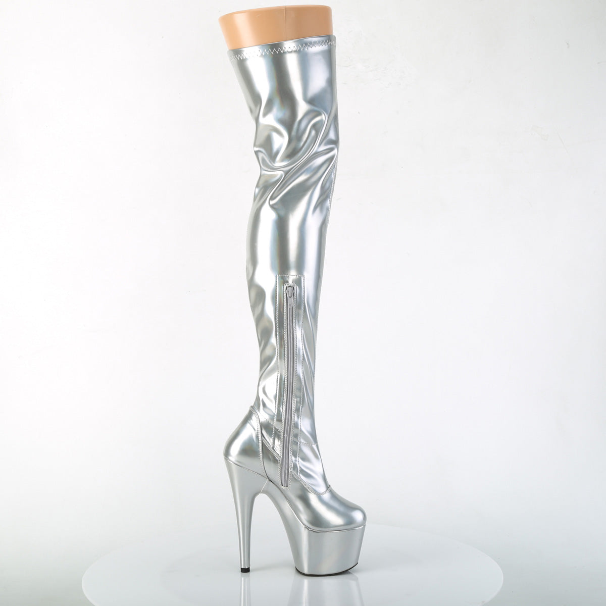 Pleaser - Adore 3000HWR - Silver . Holographique - 7 inch