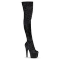 Pleaser - Adore 3000WR - Black Shimmering - 7 inch