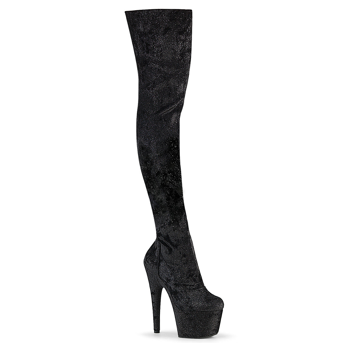 Pleaser - Adore 3000WR - Black Shimmering - 7 inch