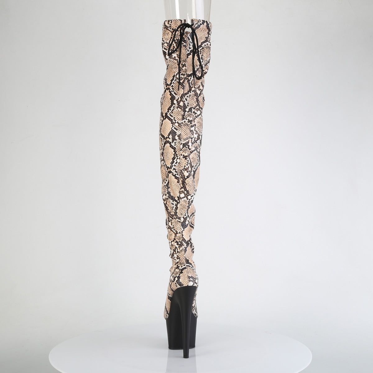 Pleaser - Adore 3008SP-BT - Tan-Brown Snake Print - 7 inch