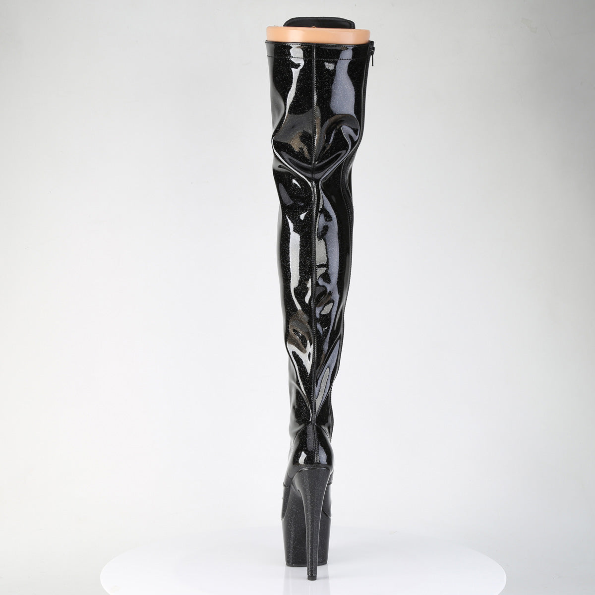 Pleaser - Adore 3020GP - Black Glitter - 7 inch